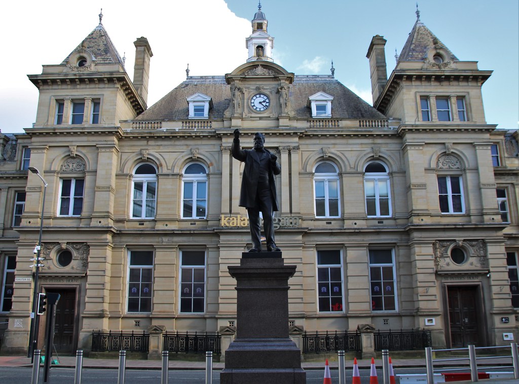 William Edward Forster PC FRS Statue, Bradford, West Yorkshire, England.