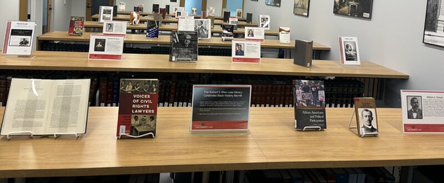 2024 Black History Month Display Robert S. Marx Law Library