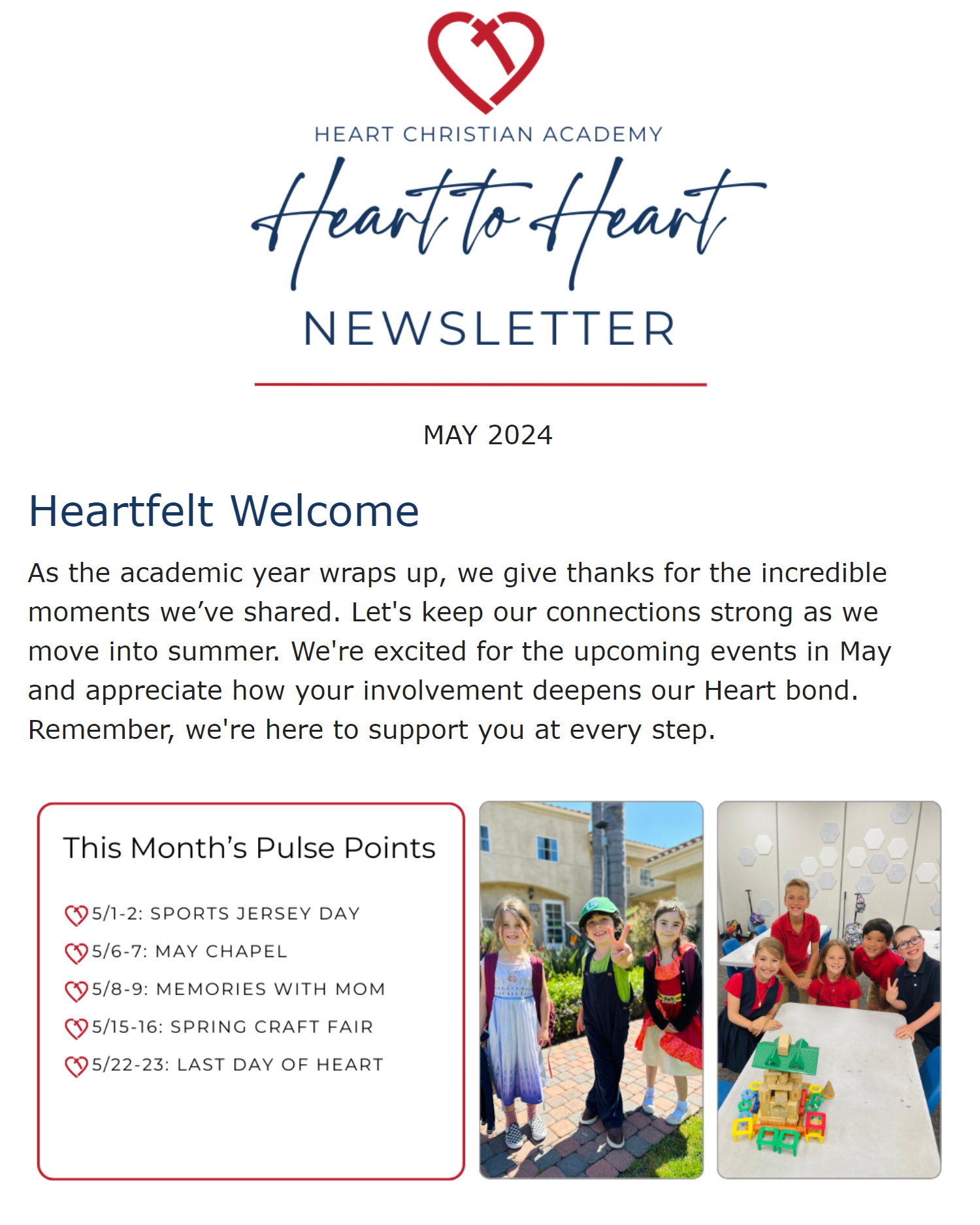 Heart to Heart Newsletter