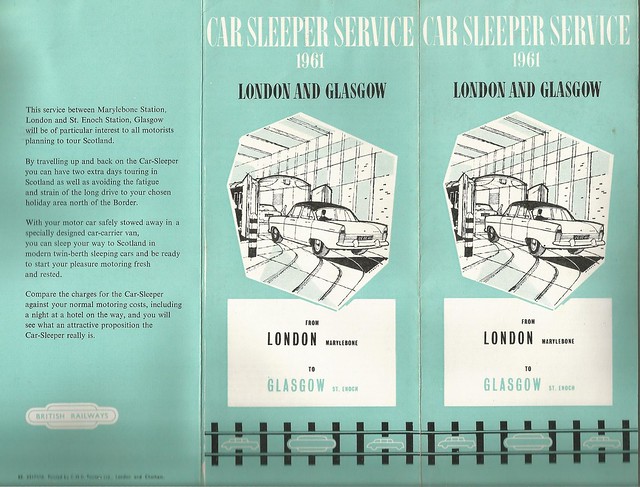 London and Glasgow Car Sleeper service 1961