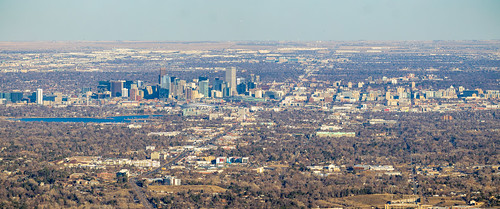 Downtown Denver Panorama Panorama of Downtown Denver from Lookout Mountain in Golden, Colorado