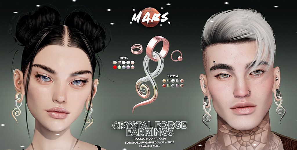 .Mars. – Crystal Forge Earrings