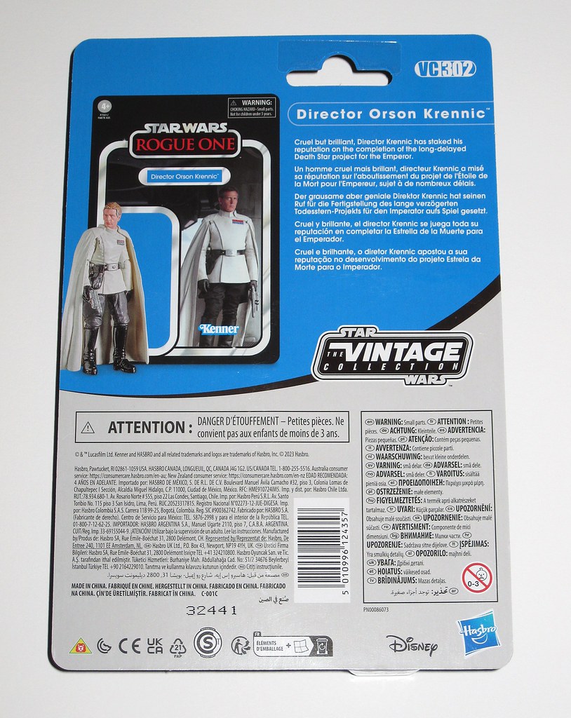 director orson krennic vc302 star wars the vintage collection rogue one basic action figures hasbro 2023 mosc 1b