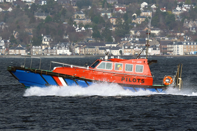 SKUA Pilot Cutter off Greenock on the River Clyde on 29 February 2024