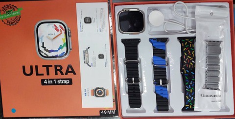 Big Ultra Smart Watch 2.01 with 4 in 1 Straps