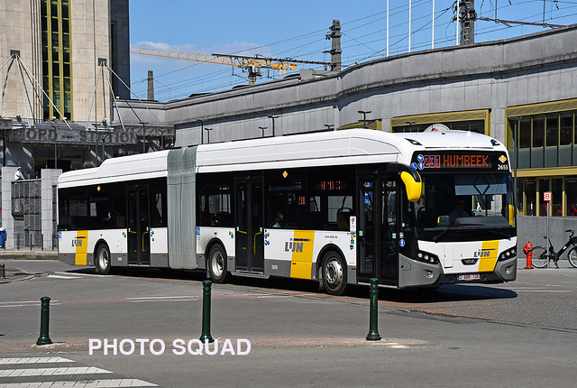 🇧🇪 De Lijn gelede VDL Citea bus 2655 op lijn 231 bij vertrek van station Brussel Noord