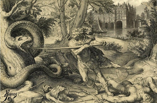 Hugues tuant le dragon de Chenonceau