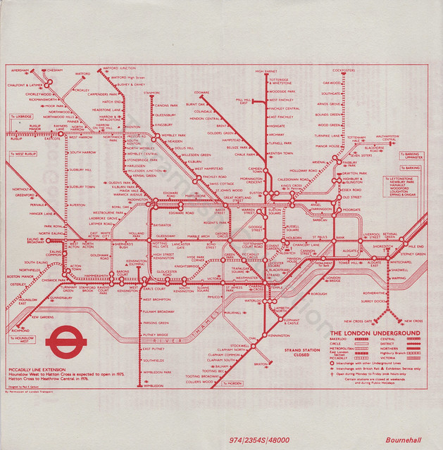 London Underground map 1974