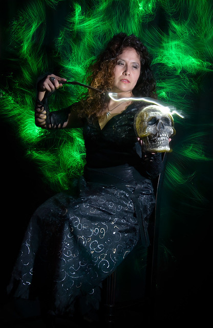 Light Painting with Bellatrix Lestrange