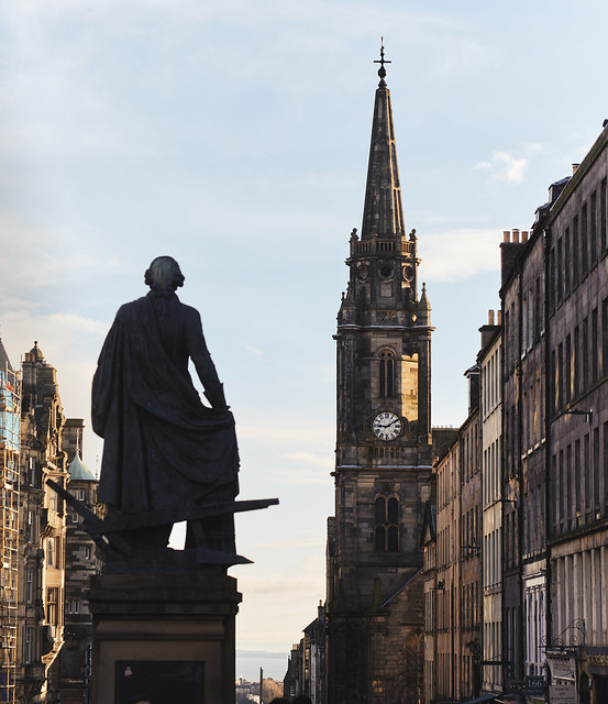 Adam Smith looking over Edinburgh