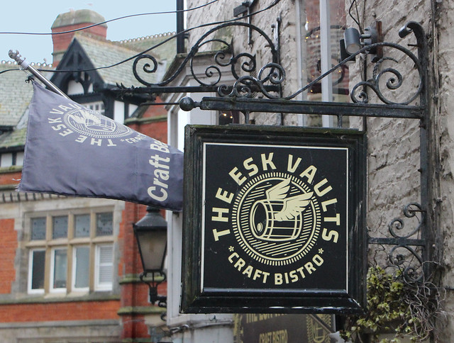 English Pub Sign - The Esk Vaults in Whitby