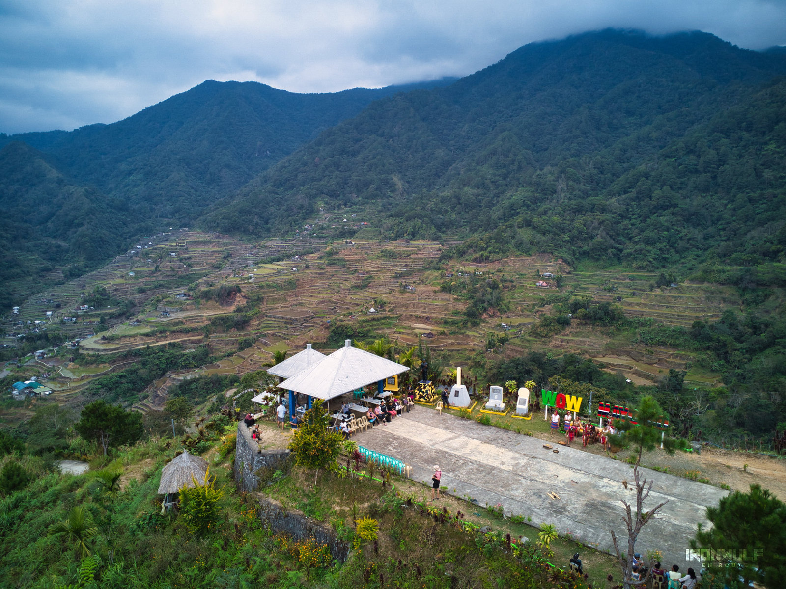 Chaya Rice Terraces viewed from Mt Nagchajan viewpoint
