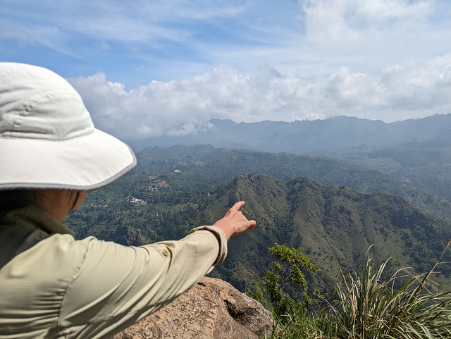 View from Ella Rock to Little Adams Peak - Walking Stage 15 of the long distance Pekoe Trail from Makulella  to Ella, Sri Lanka