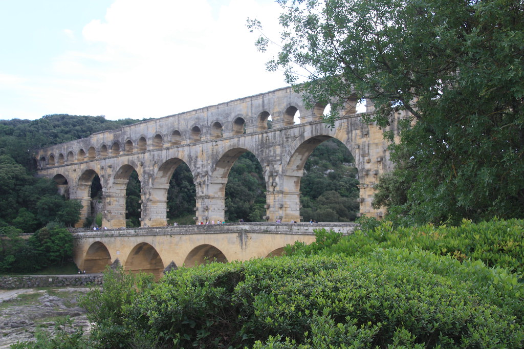 Pont du Gard, Roman aqueduct, Southern France.