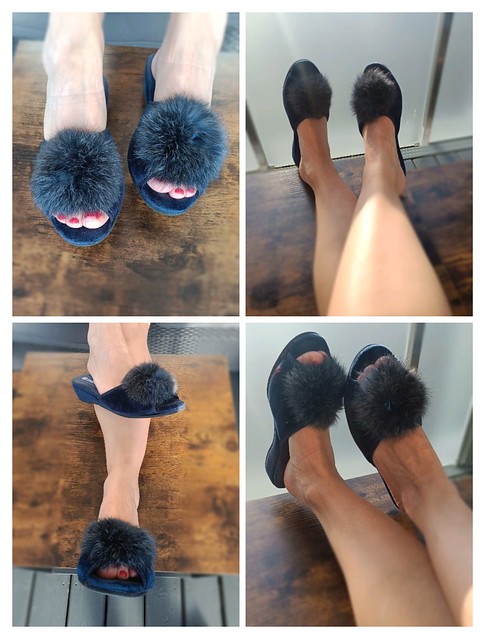 sunny day in marabou slippers
