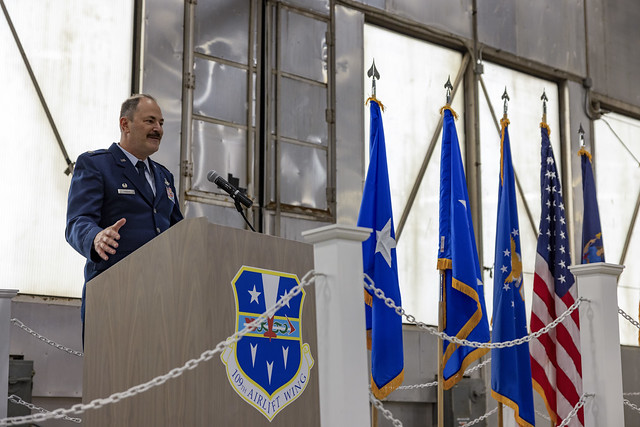 Colonel Robert Donaldson assumes command of the 109th Airlift Wing in Schenectady New York, March 2nd 2024