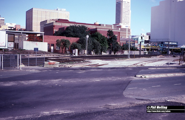 7396 New track towards Perth at Moore Street East Perth 6 June 1988