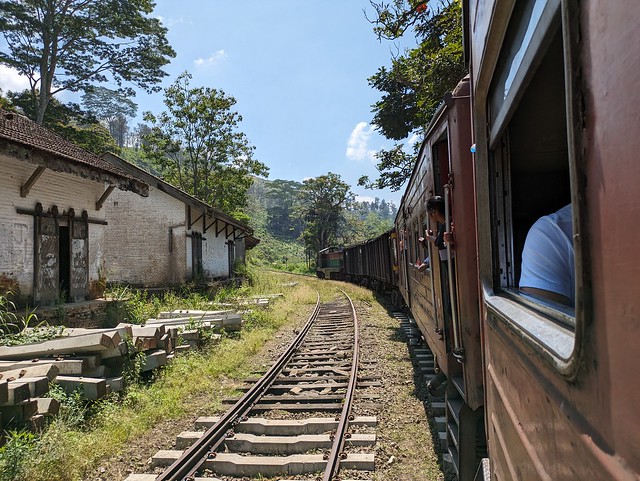 On the train from Demodara to Ella - Walking Stage 16 of the long distance Pekoe Trail from Ella to Demodara, Sri Lanka