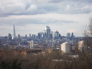The City of London, from One Tree Hill SWC Walk 421 - Blackheath to Deptford (Hills &amp; Parks of Inner Southeast London)