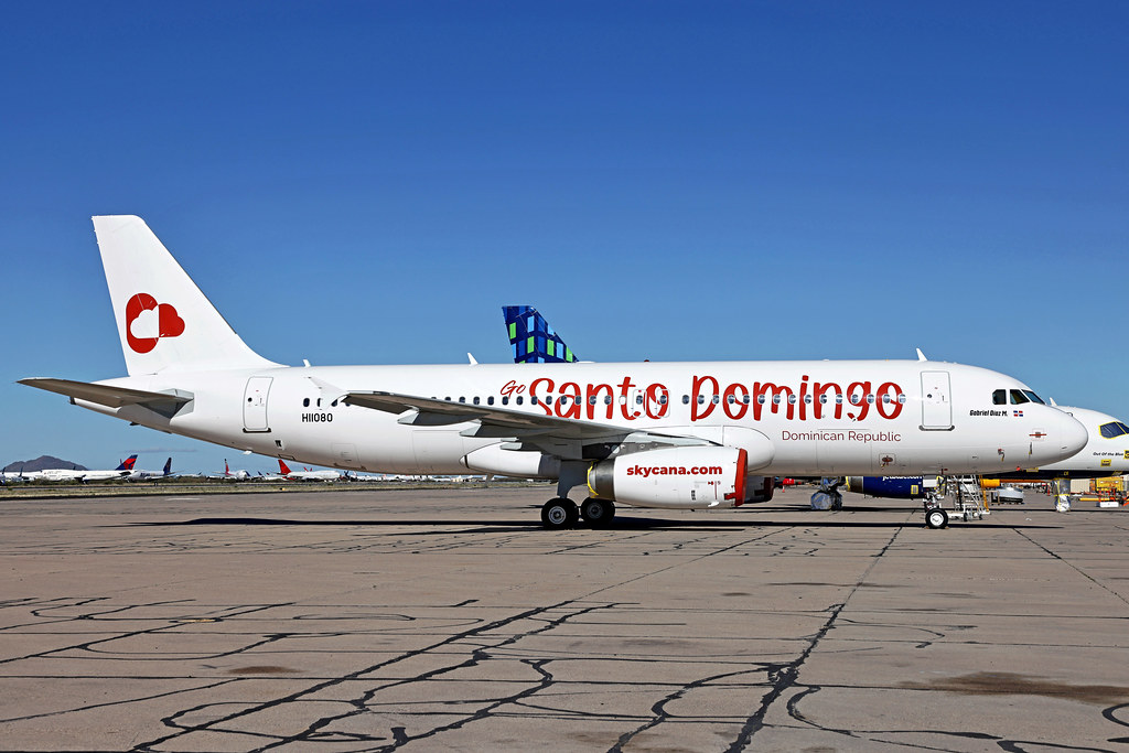 HI1080 A320, Sky Cana "Go Santo Domingo", Pinal Airpark 03-03-24