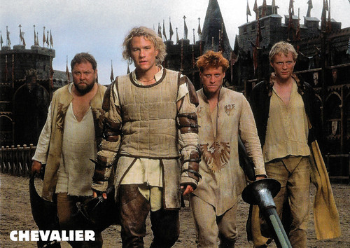 Heath Ledger, Mark Addy, Alan Tudyk and Paul Bettany in A Knight's Tale (2001)