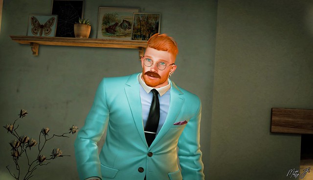Ginger In A Blue Suit