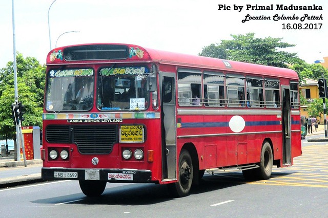 NB-8699 Balangoda Depot Ashok Leyland - Viking 210 Turbo B+ type bus at Colombo Pettah in 16.08.2017