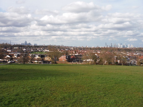 London Panorama, from Blythe Hill Fields SWC Walk 421 - Blackheath to Deptford (Hills &amp; Parks of Inner Southeast London)