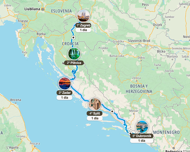 Ruta por Croacia en 5 días