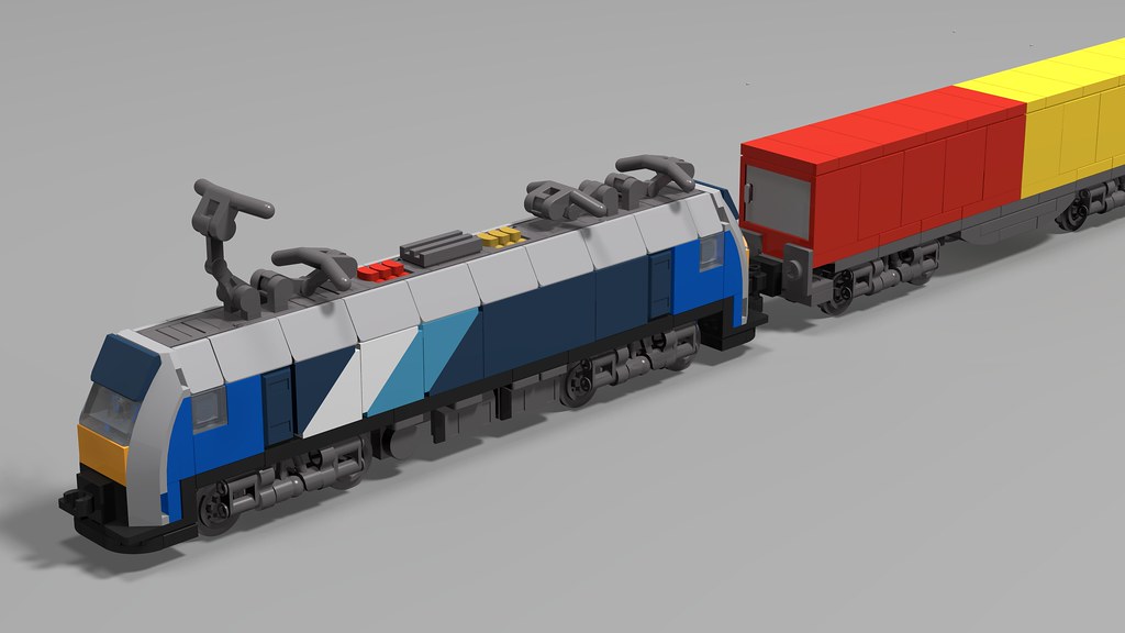 updated freight train with container transport - soon on my channel