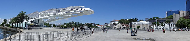 HD Panorama, Museu do Amanhã (Museum of Tomorrow) and Plaza, Praça Mauá, Rio de Janeiro, Brazil