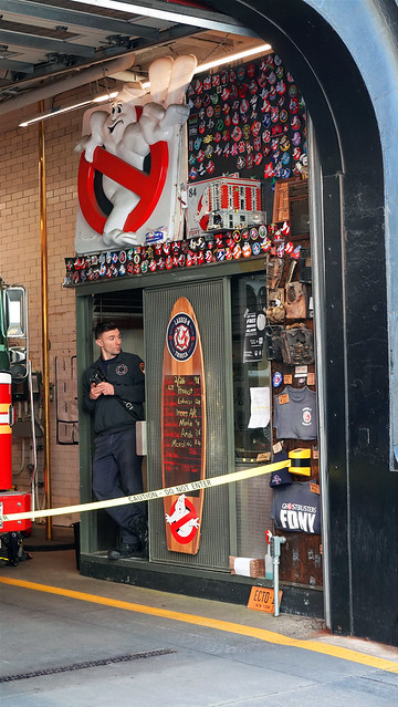 NYC  Fireman at Ghostbuster's  Fire Station  Feb. 26, 2024     DSC08334