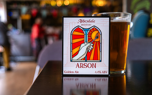 UK Craft Beer - Glass of Abbeydale's Arson - Easy Drinking 4.4% Golden Ale (The Broken Seal Tap Room) (Fujifilm X100V) (1 of 1)