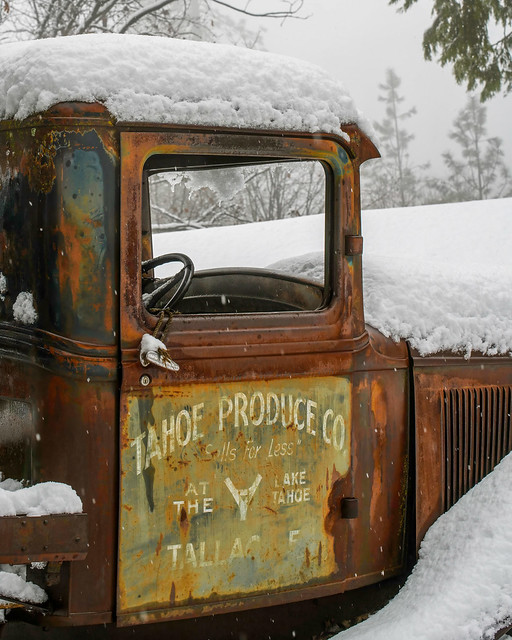 Produce Truck in Snow
