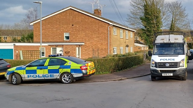 Many Leicestershire Police officers apprehended an individual on a quiet Oakham street today