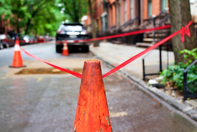 Road works in the West Village, NYC