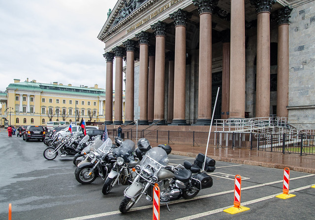 Bikers in St. Petersburg.