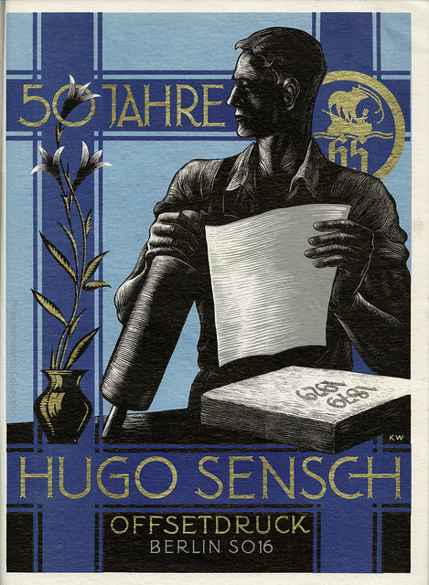 Advert issued by Hugo Sensch, Offsetdruck, Berlin SO 16 : in Gebrauchsgraphik : 4. Jahrgang - Heft 6 : April 1929 : Prof. H. K. Frenzel : Verlag Phönix-Illustrationdruck und Verlag GmBH, Berlin :