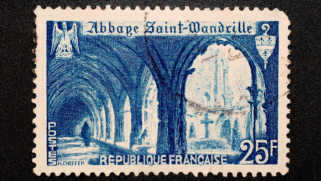 FRANCE 1949 Abbaye de Saint Wandrille 25F