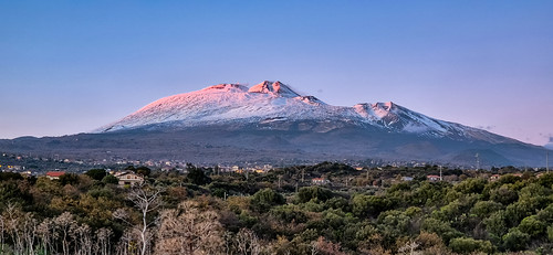 Etna at sunset by Giancarlo Pompei, etnasud etna flickrsicilia flickrnature