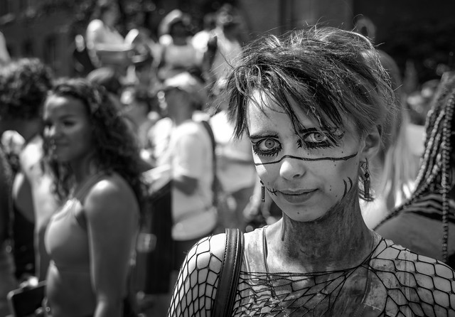 Young woman at the Pride Parade in Baltimore.