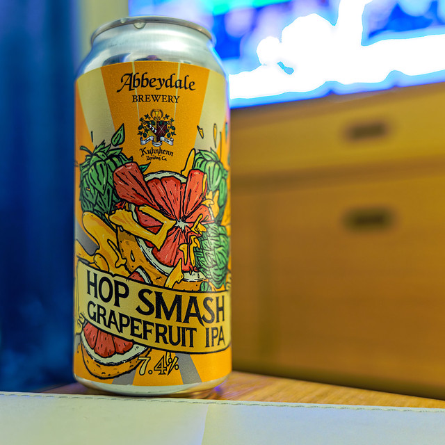 Close Up - Can of Abbeydale's Hop Smash (7.4% Grapefruit IPA) )High ISO - High Res Shot) Panasonic DC-S1 & Sigma 24-70mm f2.8 ART Zoom (1 of 1)