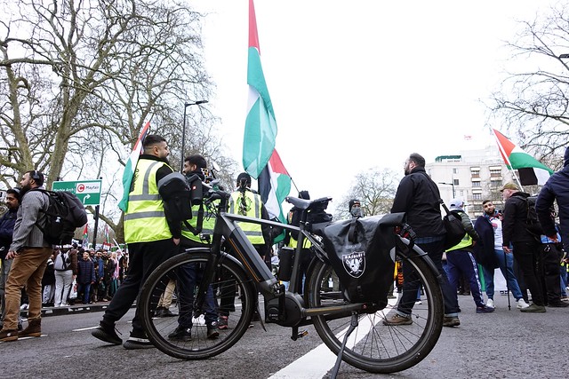 Bicycle & Protesters
