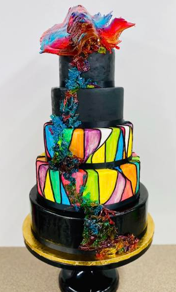 Stained Glass Theme Cake by The Cakehole