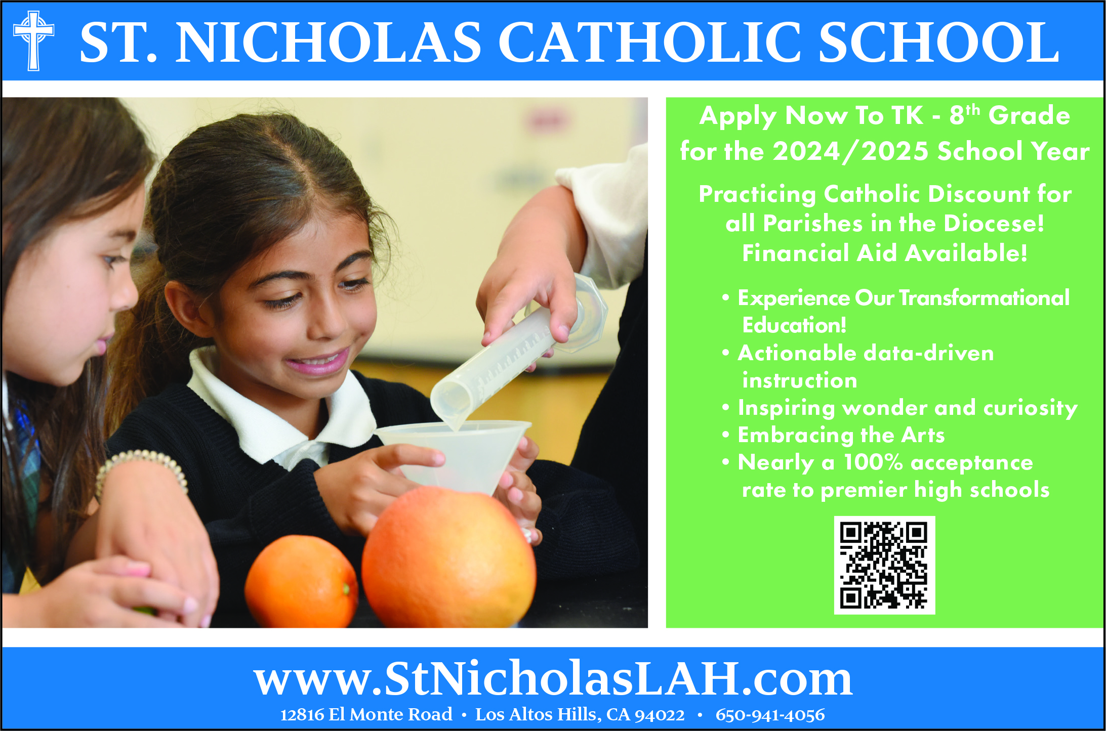 St. Nicholas Catholic School Open Enrollment for 2024-2025