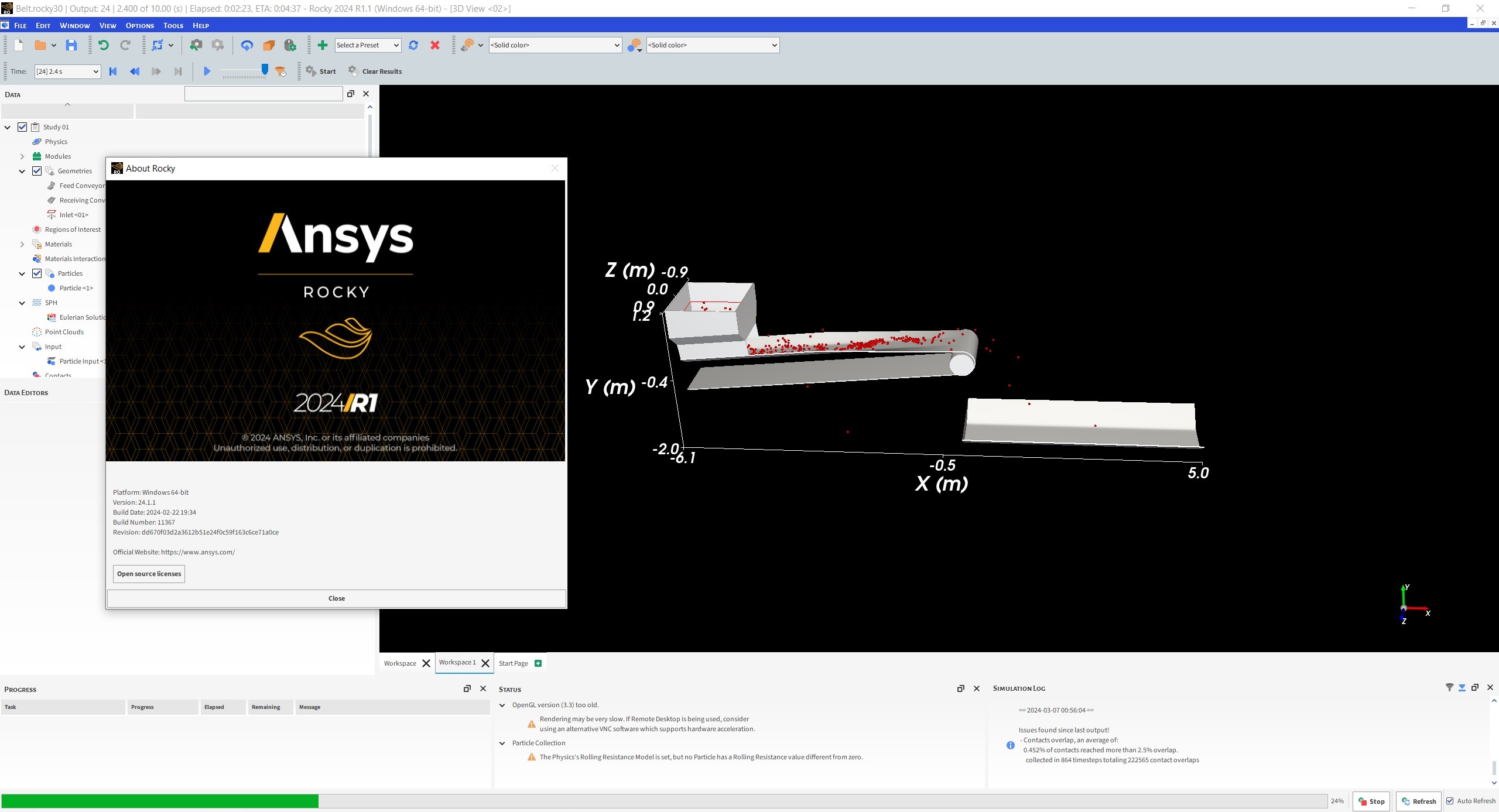Working with ANSYS Rocky 2024 R1.1 (v24.1.1) Win64 full