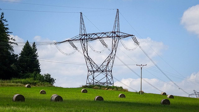 400kV powerline in Blovice, Czech Republic