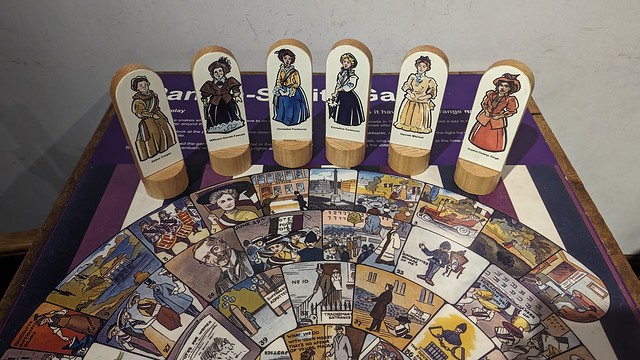 Pank-a-Squith board game 🎲 Selina Cooper, Millicent Garett-Fawcett, Christabel Pankhurst, Emmeline Pankhurst, Hannah Mitchell and Sophia Duleep Singh