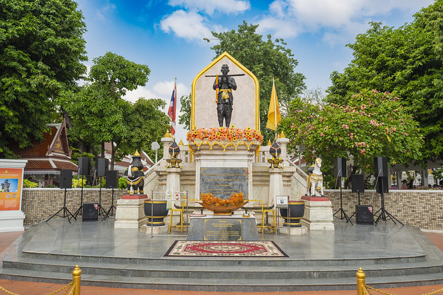 Maha Sura Singhanat Monument in old town of Bangkok, Thailand