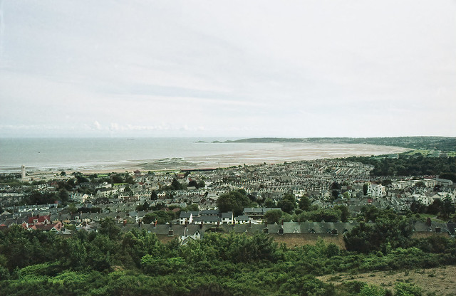 Looking down on Swansea Bay